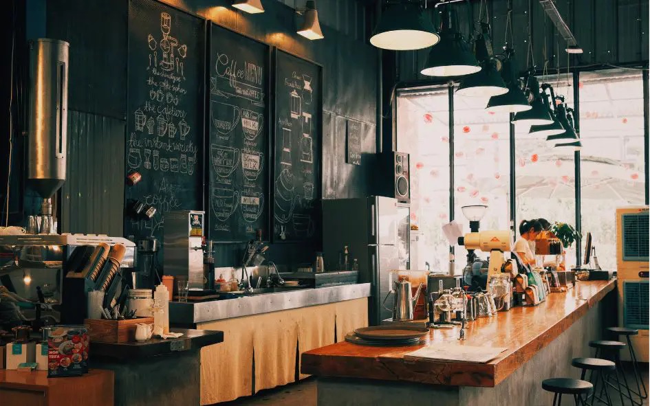 barra de bar de madera