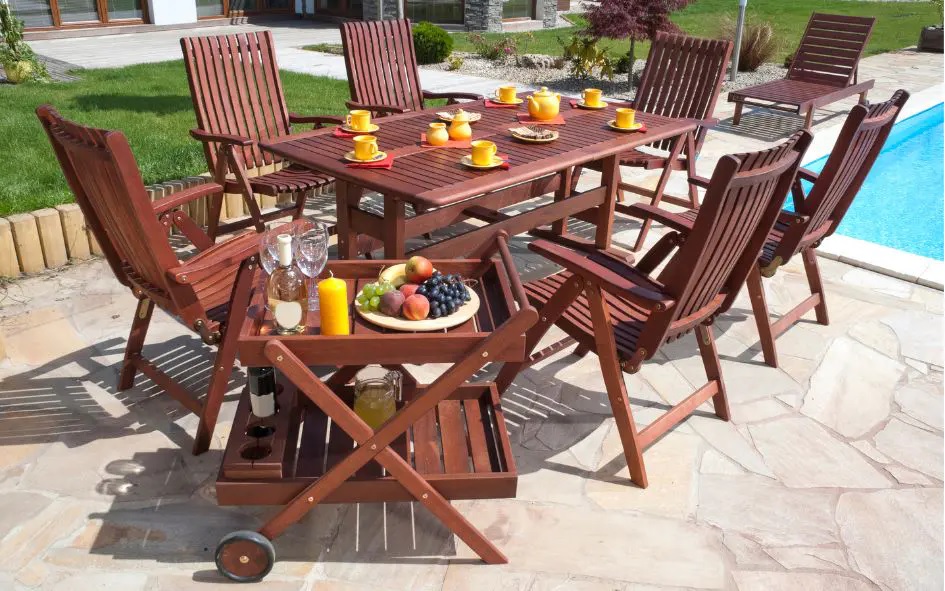 muebles de jardín de madera