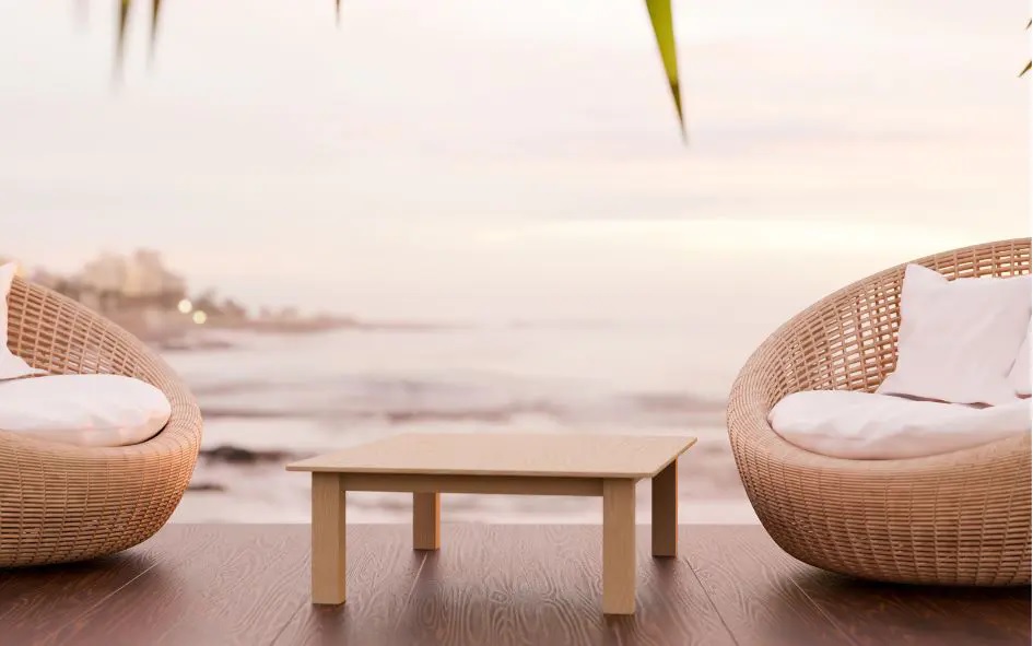 muebles de mimbre o ratán para hotel