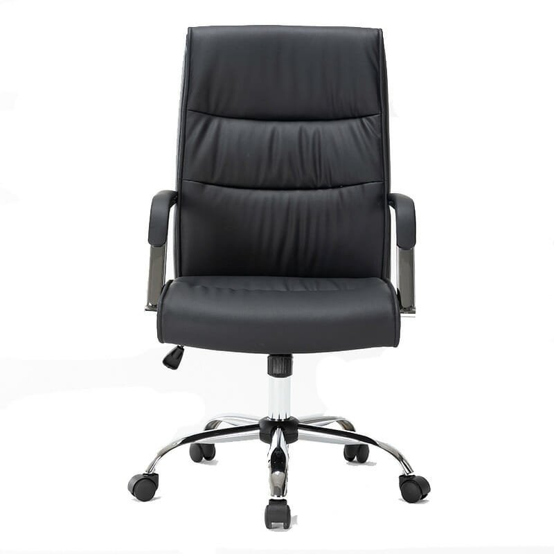 Sillon Ejecutivo Magnus Vinipiel Color Negro Base Cromada - Image 5