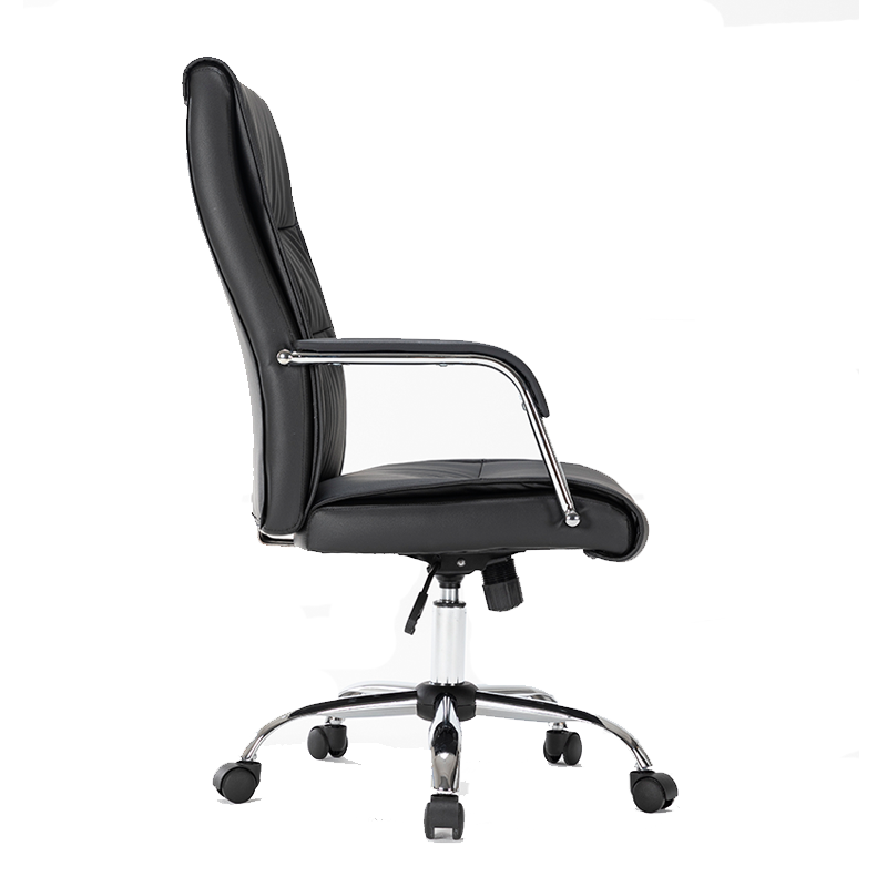 Sillon Ejecutivo Magnus Vinipiel Color Negro Base Cromada - Image 4