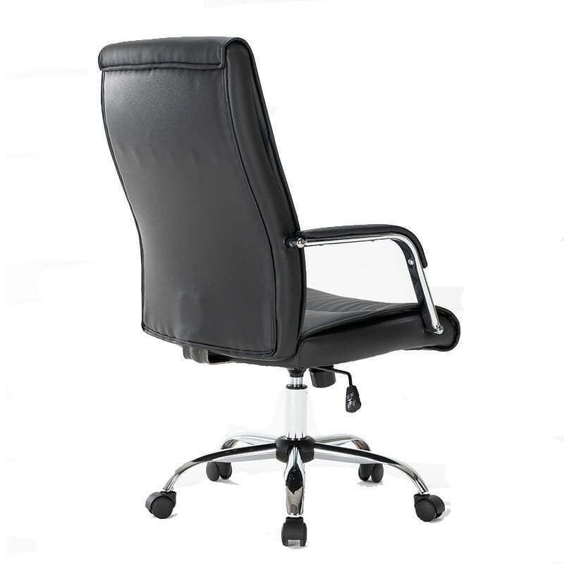Sillon Ejecutivo Magnus Vinipiel Color Negro Base Cromada - Image 2