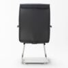 Silla De Visita Magnus Vinipiel Color Negro Base Cromada - Image 6
