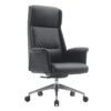 Silla Ejecutiva Patri Vinipiel Negro y Base Cromada