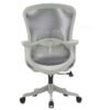 Silla Operativa Organic Mesh y Tela Gris Estructura blanca - Image 2