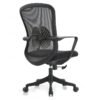 Silla Operativa Organic Mesh y Tela Negro Estructura Negro - Image 3