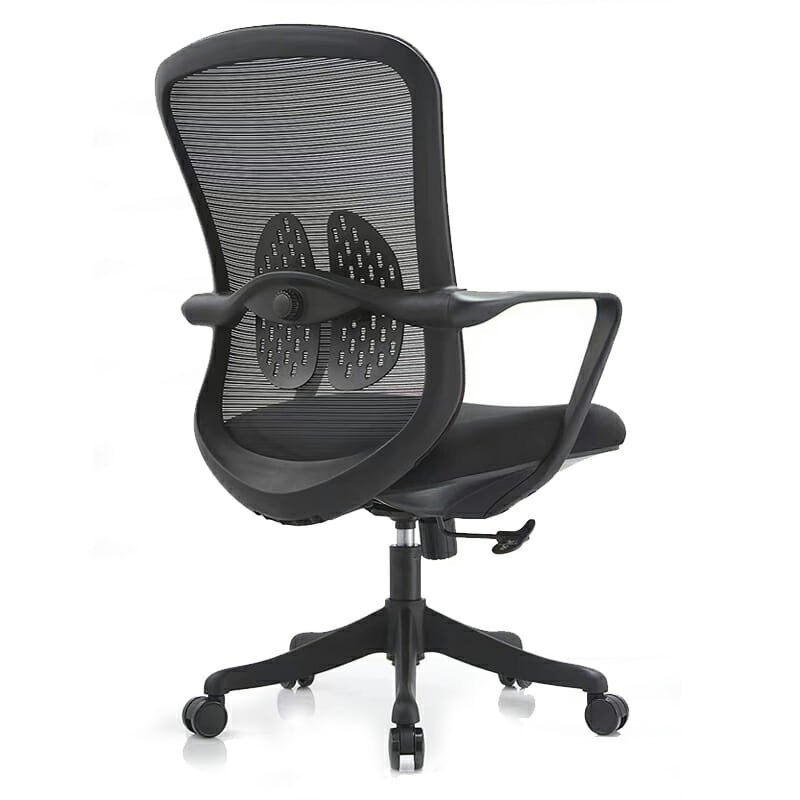 Silla Operativa Organic Mesh y Tela Negro Estructura Negro - Image 2