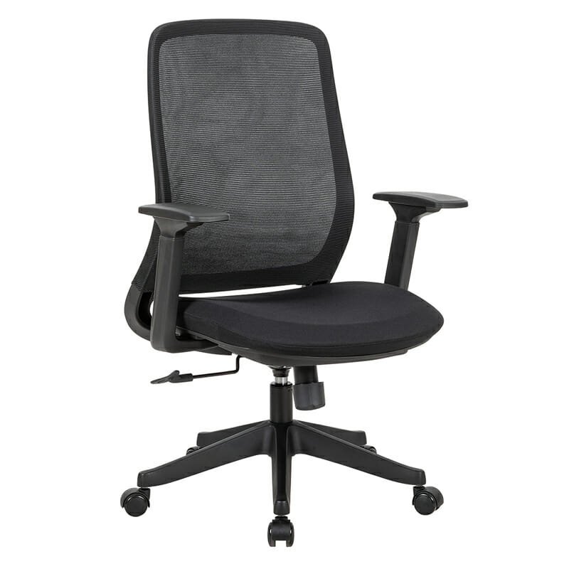 Silla Operativa H11 Brazo Ajustable Mesh y Tela Negro