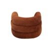 Divani Casa Shay - Silla decorativa moderna de tela naranja quemado + otomana - Image 4
