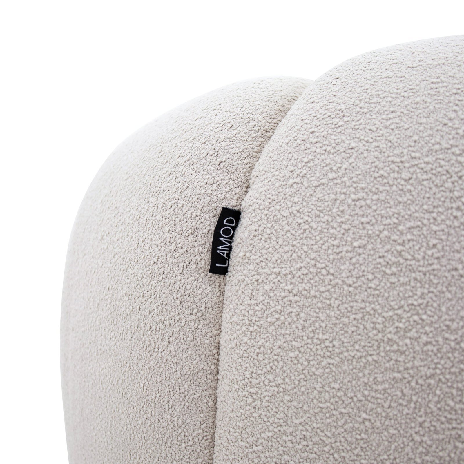 Divani Casa Yolonda - Silla moderna curvada de tela beige - Image 3