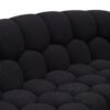 Divani Casa Yolonda - Silla moderna curvada de tela negra - Image 3