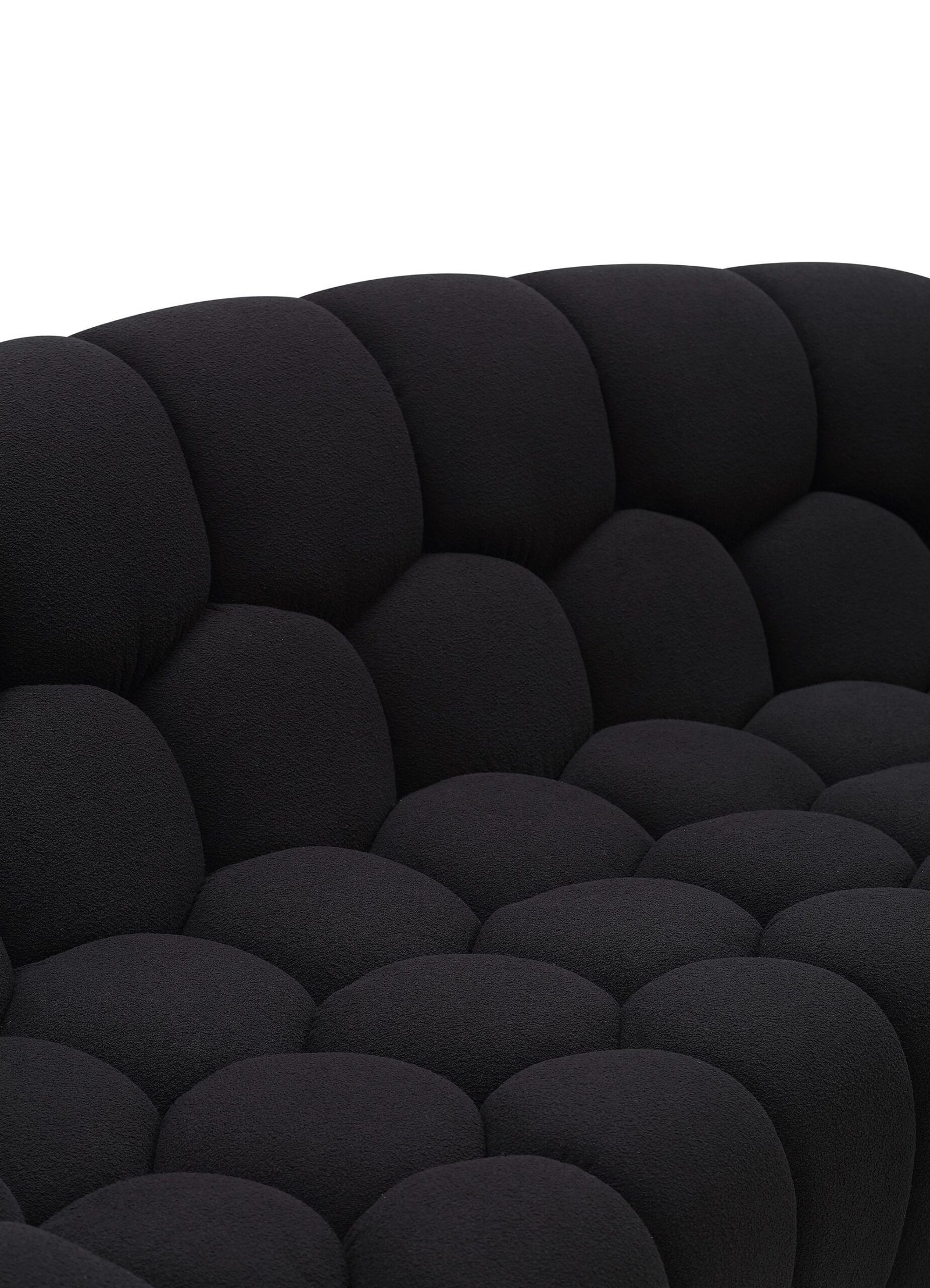 Divani Casa Yolonda - Silla moderna curvada de tela negra - Image 3