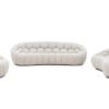 Divani Casa Yolonda - Silla moderna curvada de tela beige - Image 5