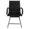 Silla Visita Trineo Vista Vinipiel Negra 1001V - Image 3