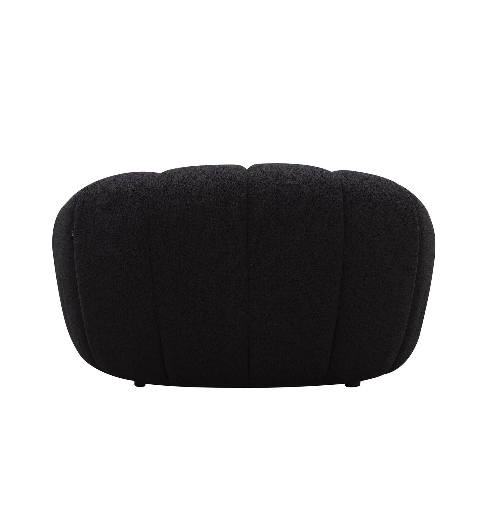 Divani Casa Yolonda - Silla moderna curvada de tela negra - Image 2