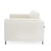 Divani Casa Schmidt - Silla moderna de tela color blanco roto - Image 2