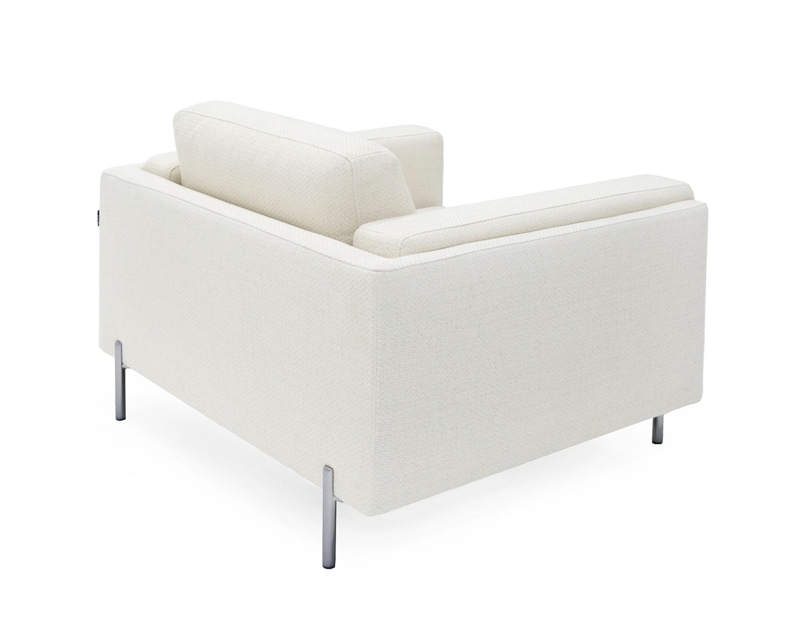Divani Casa Schmidt - Silla moderna de tela color blanco roto - Image 3