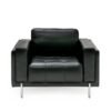 Divani Casa Schmidt - Silla moderna de cuero negro