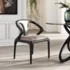Modrest Campbell - Silla de comedor moderna de mediados de siglo de fresno gris y negro - Image 5