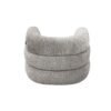 Divani Casa Shay - Silla decorativa moderna de tela gris + otomana - Image 3