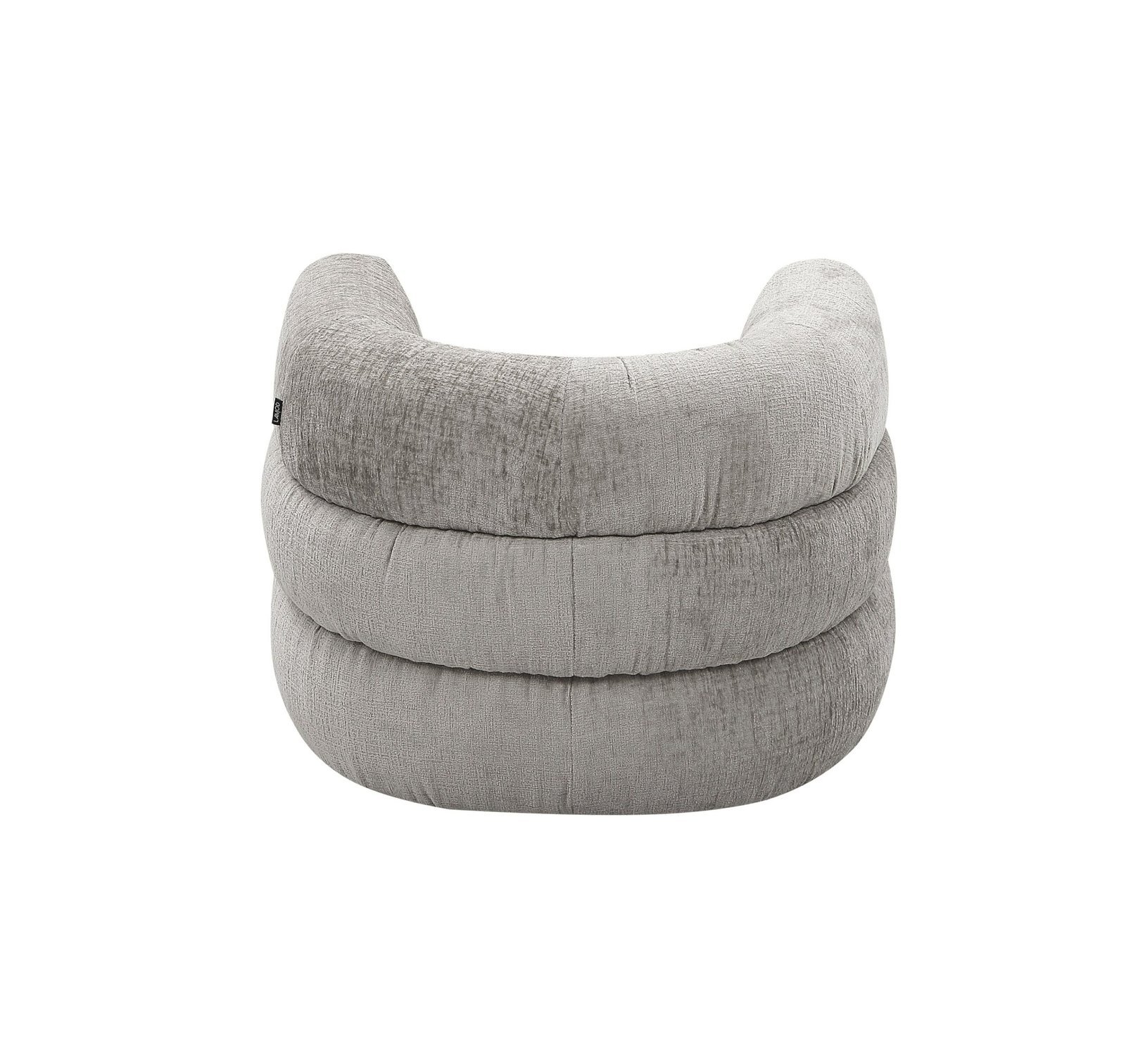 Divani Casa Shay - Silla decorativa moderna de tela gris + otomana - Image 3
