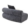Divani Casa Simpson - Asiento modular curvo sin brazos de tela gris oscuro contemporáneo con cojines - Image 2
