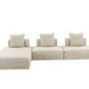 Divani Casa Mondo - Asiento modular moderno sin brazos de tela beige - Image 4