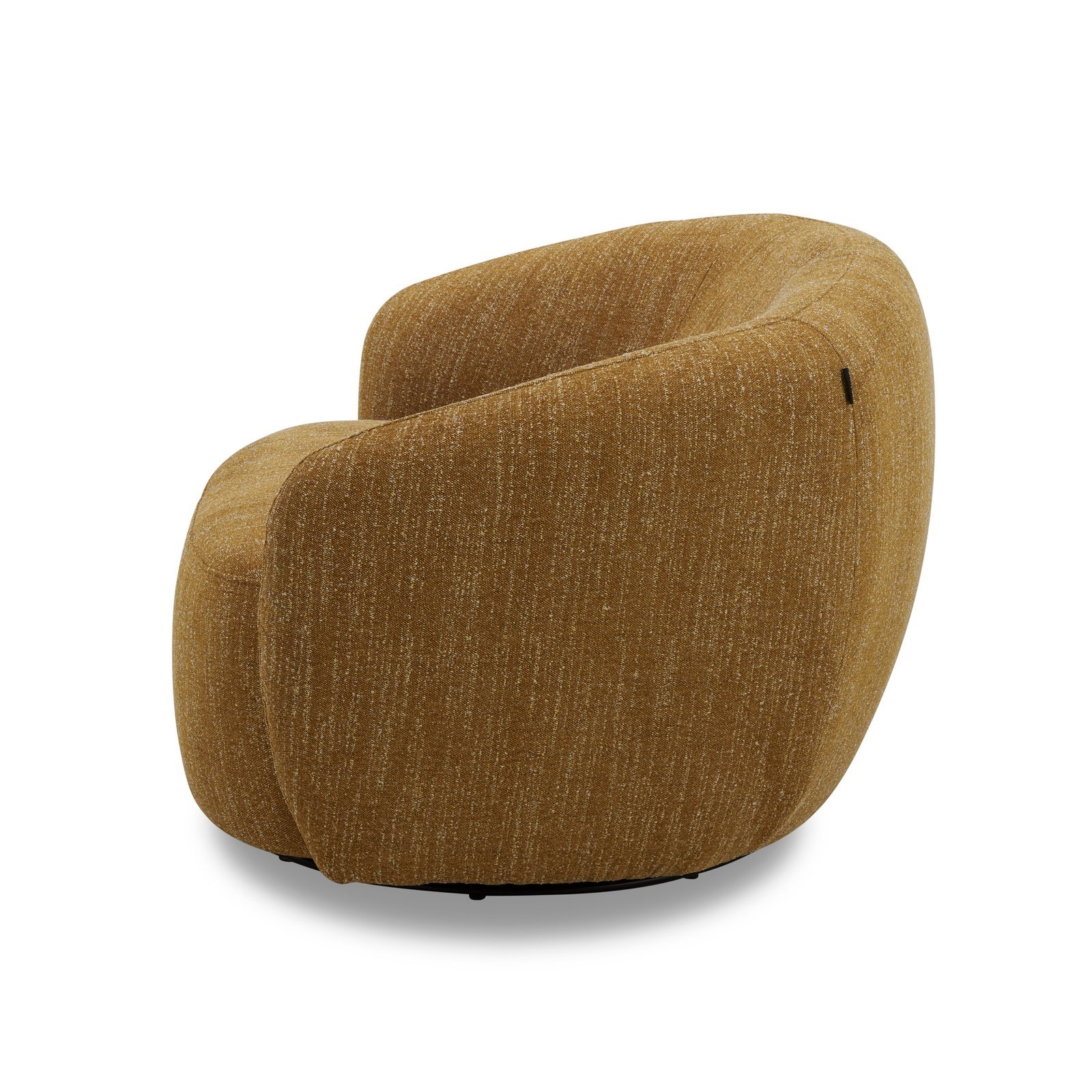 Divani Casa Norris - Silla decorativa giratoria moderna de tela mostaza - Image 2