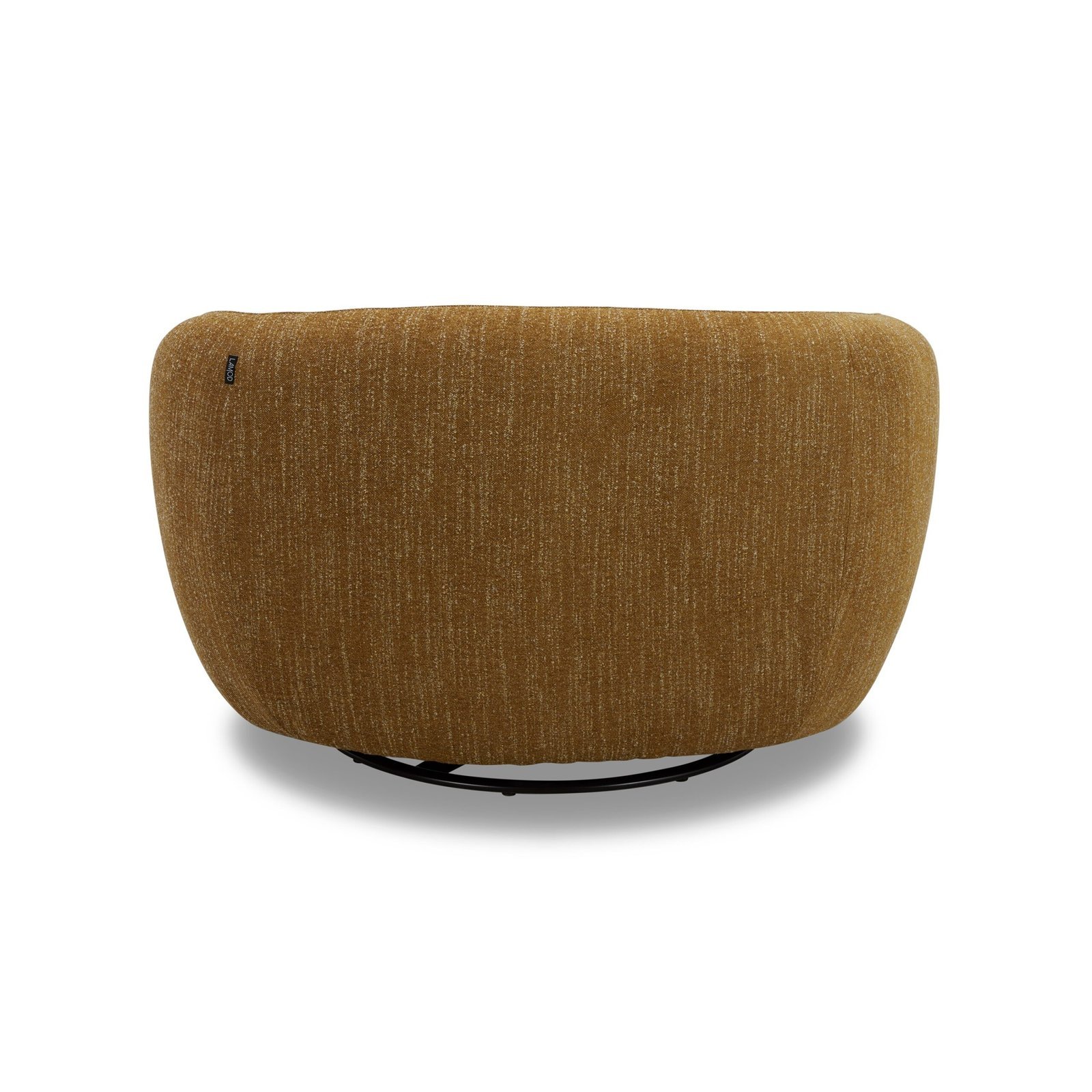 Divani Casa Norris - Silla decorativa giratoria moderna de tela mostaza - Image 3