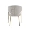 Modrest Claudine - Silla de comedor moderna de tela y latón color blanquecino - Image 2