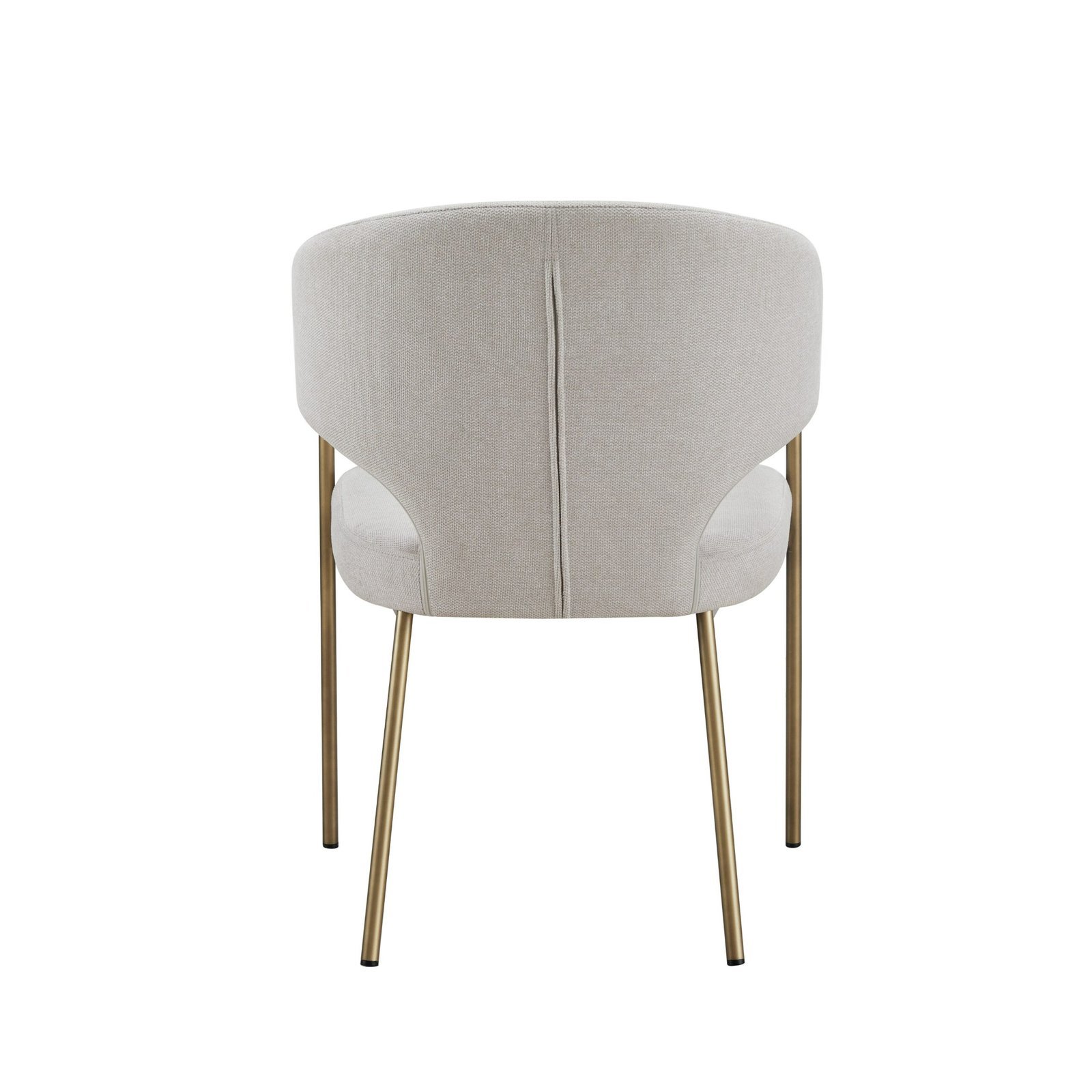 Modrest Claudine - Silla de comedor moderna de tela y latón color blanquecino - Image 2