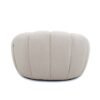 Divani Casa Yolonda - Silla moderna curvada de tela beige - Image 2