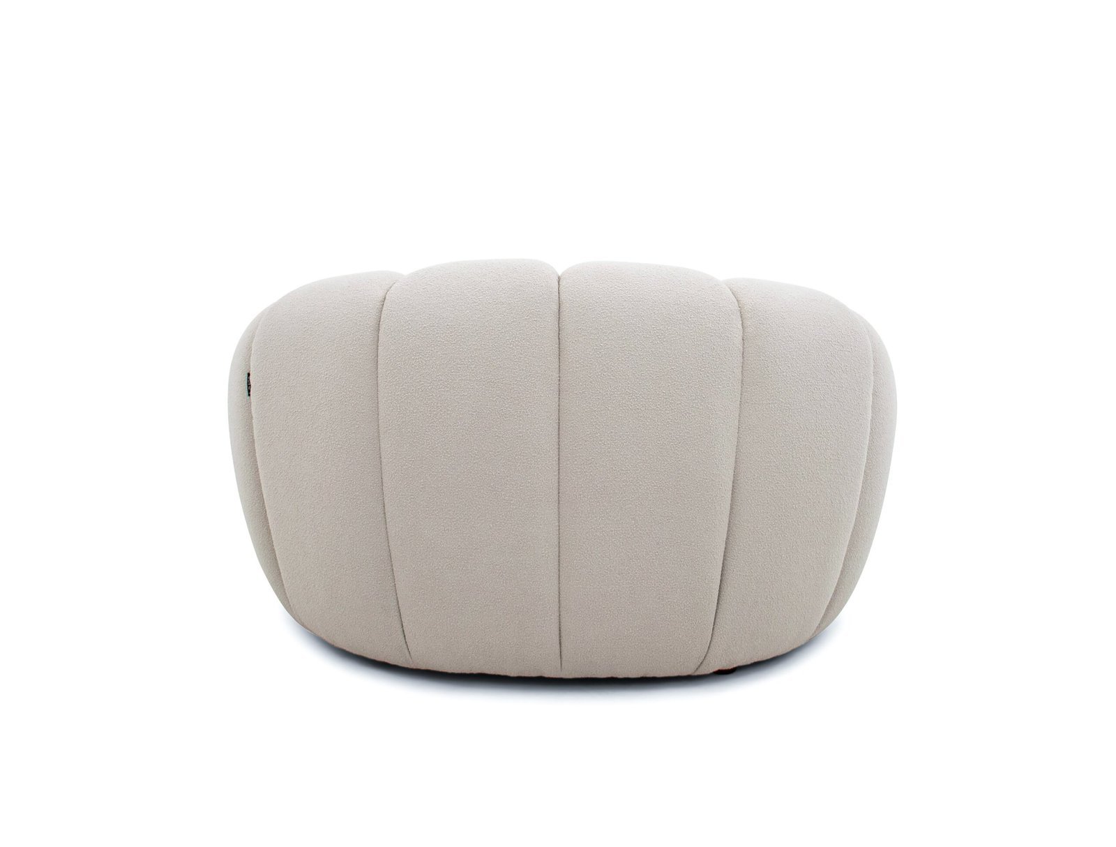 Divani Casa Yolonda - Silla moderna curvada de tela beige - Image 2