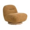 Modrest Renee - Silla decorativa giratoria moderna de tela mostaza