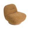 Modrest Renee - Silla decorativa giratoria moderna de tela mostaza - Image 3
