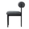 Modrest Skerrit - Tela gris moderna + silla de comedor de roble negro (juego de 2) - Image 2