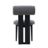 Modrest Skerrit - Tela gris moderna + silla de comedor de roble negro (juego de 2) - Image 4