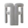 Modrest Mulgrew - Silla de comedor moderna de terciopelo gris claro - Image 3