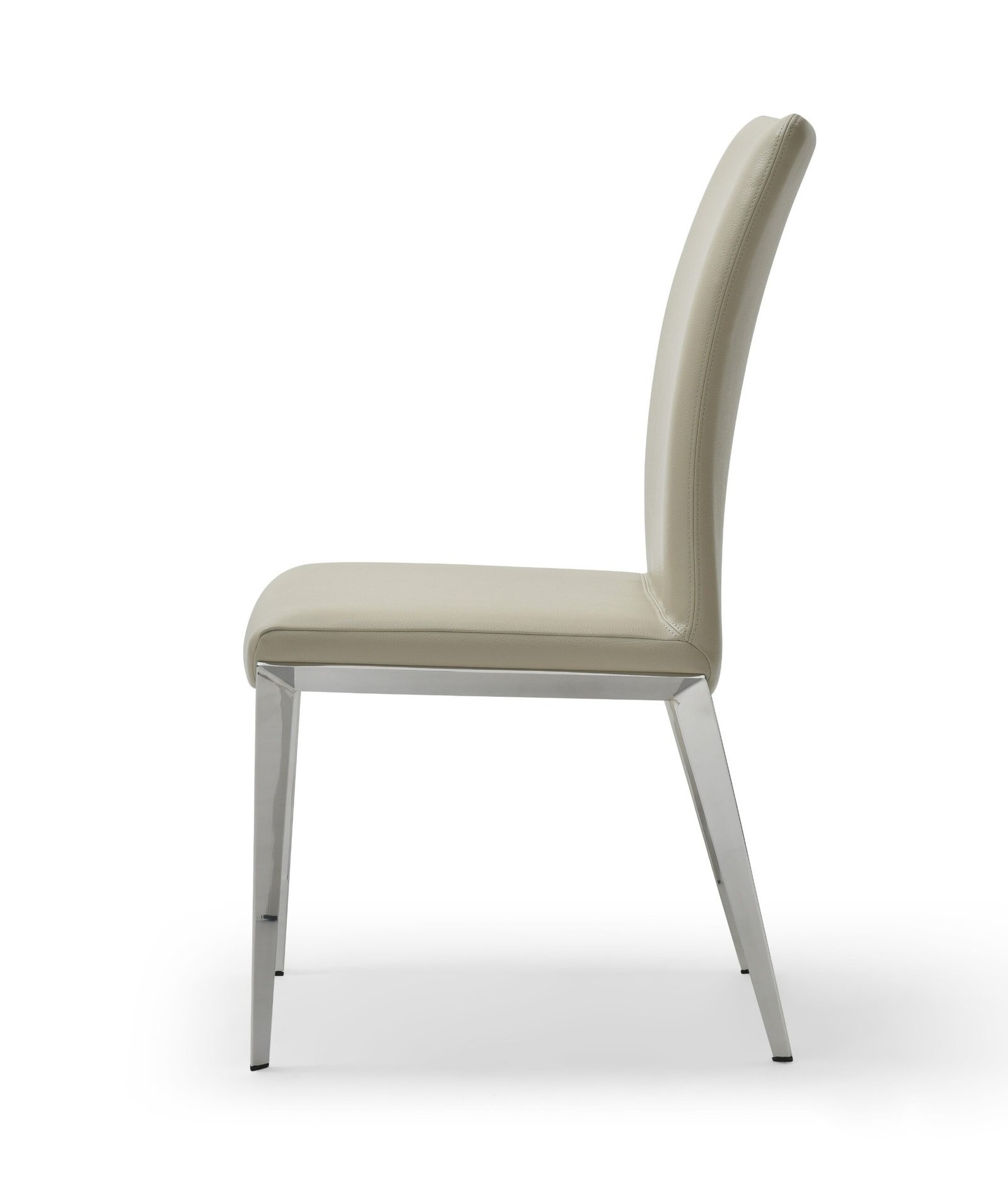 Modrest Taryn - Silla de comedor moderna gris claro + acero inoxidable (juego de 2) - Image 2