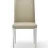 Modrest Taryn - Silla de comedor moderna gris claro + acero inoxidable (juego de 2)