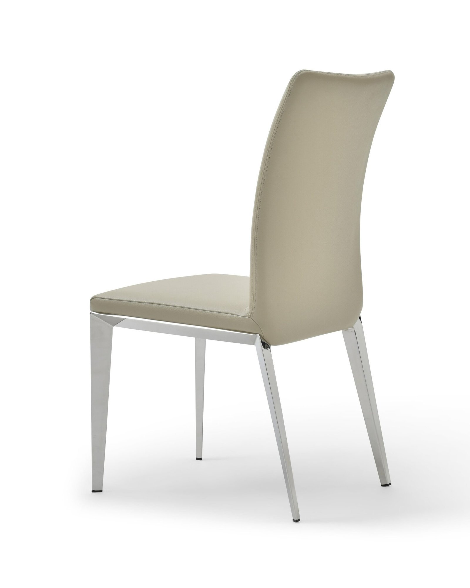 Modrest Taryn - Silla de comedor moderna gris claro + acero inoxidable (juego de 2) - Image 3