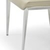 Modrest Taryn - Silla de comedor moderna gris claro + acero inoxidable (juego de 2) - Image 4