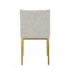 Modrest Mimi - Silla de comedor moderna de tela gris claro + silla de comedor de latón antiguo (juego de 2) - Image 2