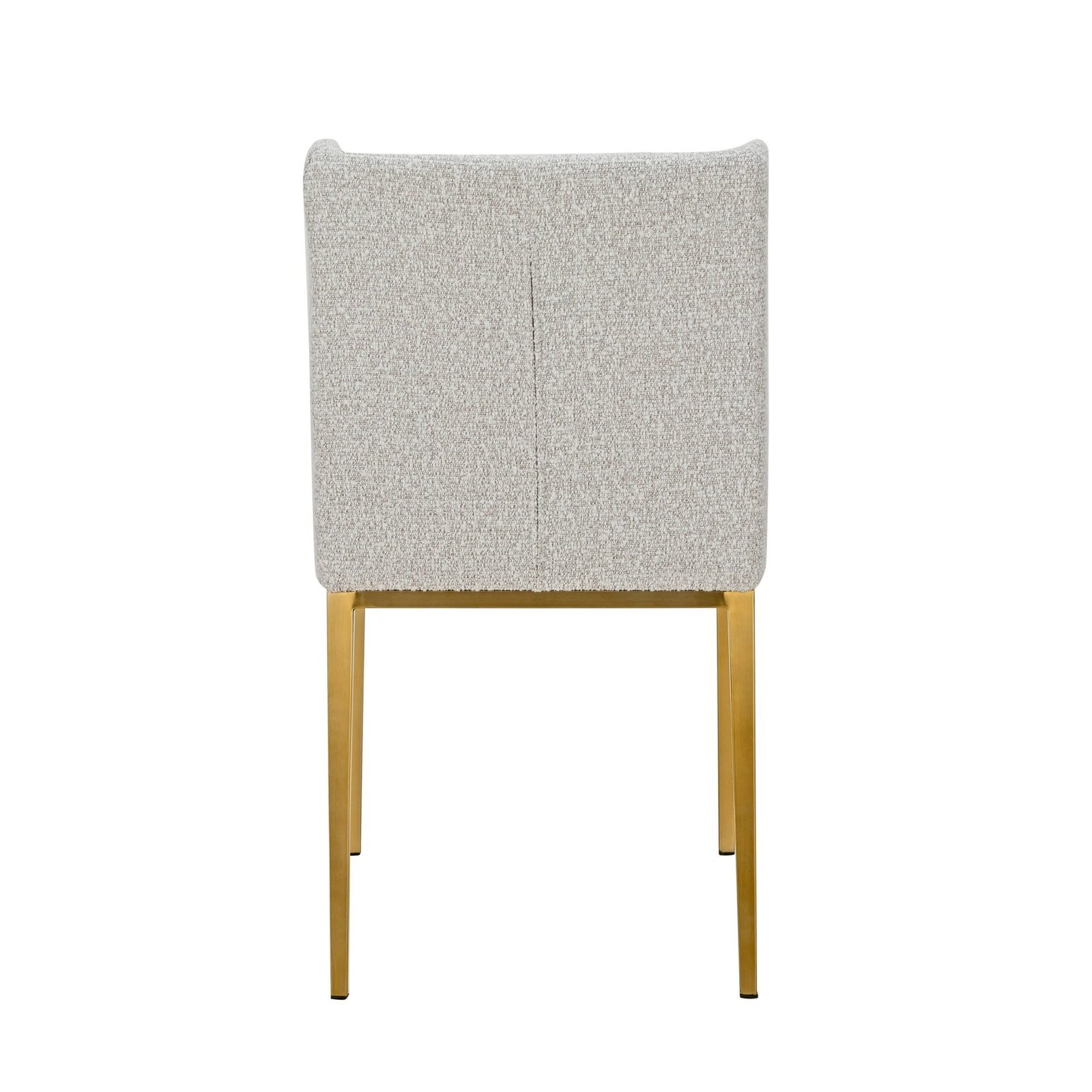 Modrest Mimi - Silla de comedor moderna de tela gris claro + silla de comedor de latón antiguo (juego de 2) - Image 2