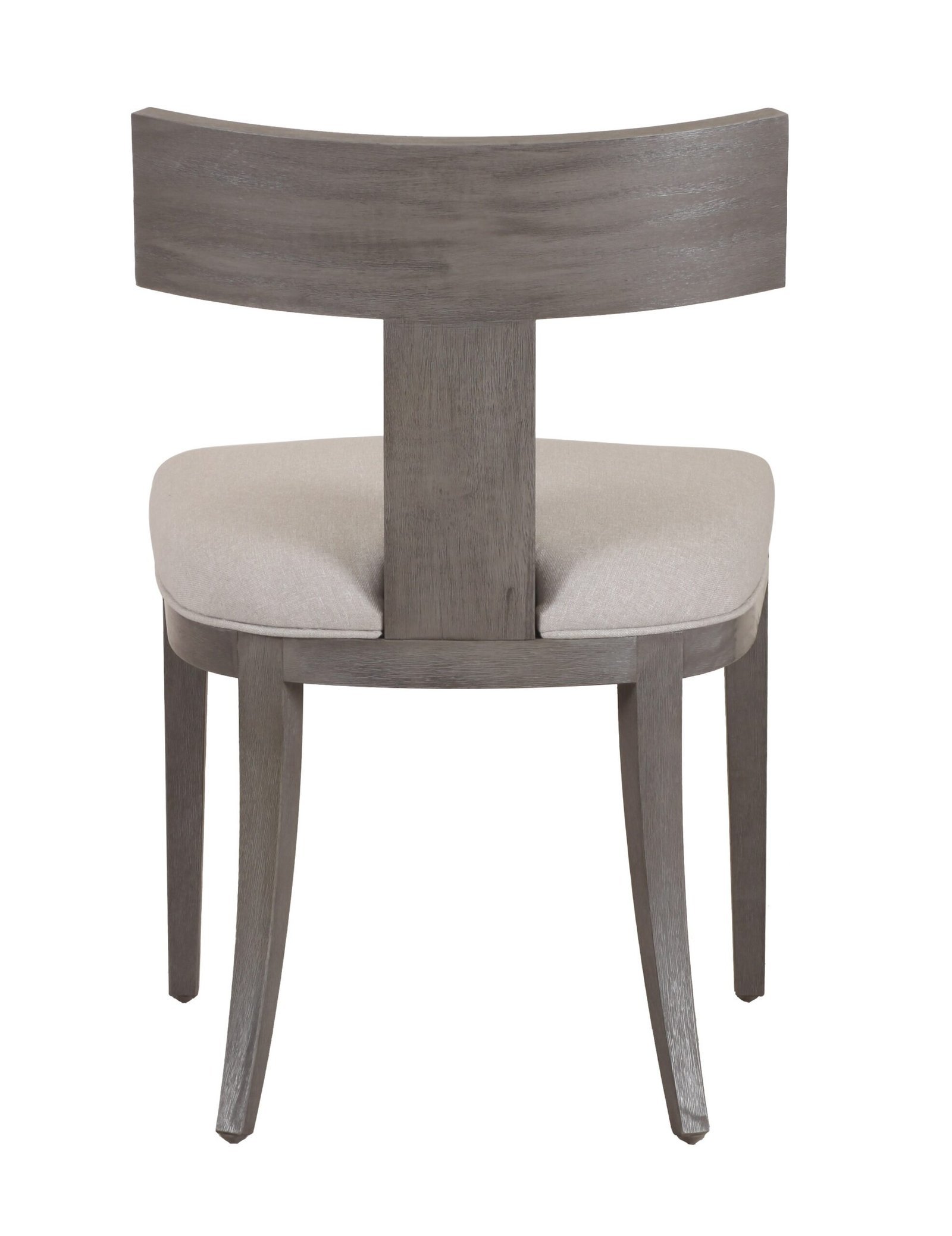 Modrest Fabien - Silla de comedor moderna de lino beige de mediados de siglo + silla de comedor gris lavado (juego de 2) - Image 4