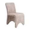 Modrest Ditka - Silla de comedor moderna de terciopelo beige (juego de 2) - Image 5