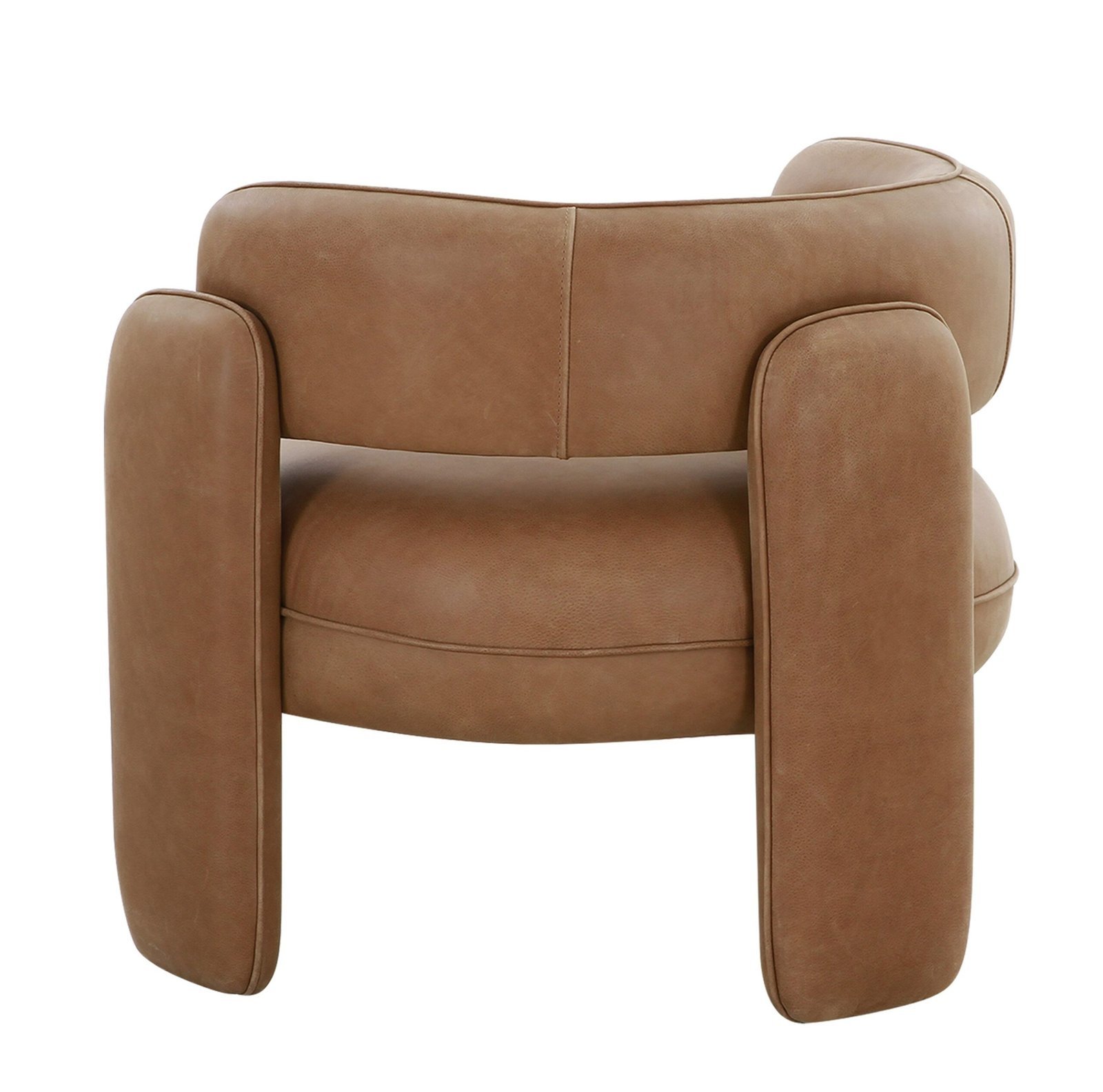 Modrest Tioga - Silla decorativa moderna de cuero marrón - Image 2