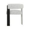 Modrest Kenmare - Tela gris claro moderna + silla de comedor negra - Image 2