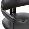 Modrst Aneta - Silla de comedor moderna de cuero marrón oscuro + negra - Image 2