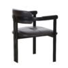 Modrst Aneta - Silla de comedor moderna de cuero marrón oscuro + negra - Image 3